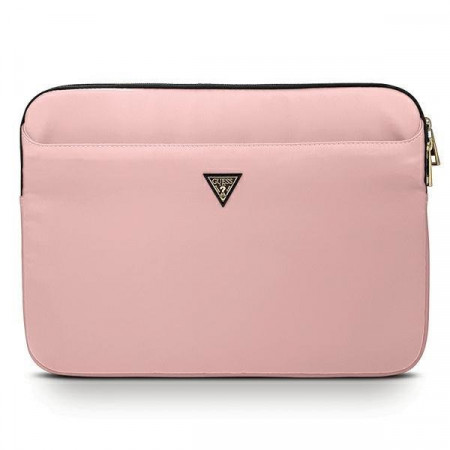 Оригинален калъф за лаптоп GUESS Nylon Triangle Logo GUCS13NTMLLP 13" розов