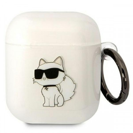 Оригинален калъф за слушалки Karl LAGERFELD Ikonik Choupette KLA2HNCHTCT - AirPods 1 / 2 прозрачен
