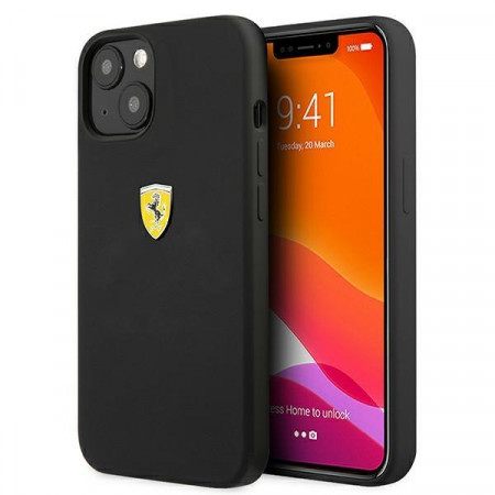 Оригинален твърд гръб FERRARI Silicone FESSIHCP13SBK - iPhone 13 mini черен