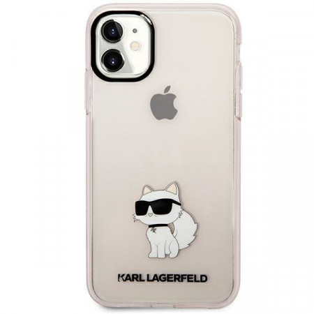 Оригинален твърд гръб KARL LAGERFELD Ikonik Choupette KLHCN61HNCHTCP - iPhone 11 розов