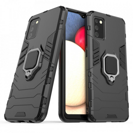 Подсилен гръб с магнитна стойка Ring Armor - Samsung Galaxy A03s черен