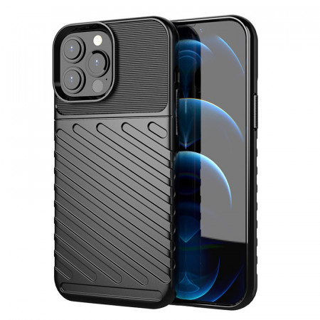 Подсилен гръб Thunder - iPhone 13 Pro Max черен