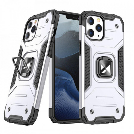 Подсилен гръб WOZINSKY Ring Armor със стойка - iPhone 13 mini сребрист