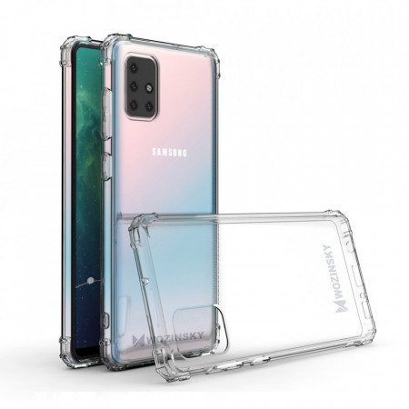 Подсилен силиконов гръб WOZINSKY Anti Shock Military Grade - Samsung Galaxy A72 прозрачен