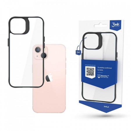 Прозрачен гръб с черна рамка 3mk Satin Armor+ - iPhone 14