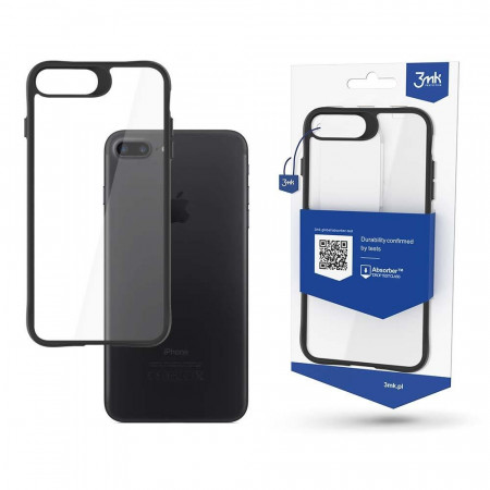 Прозрачен гръб с черна рамка 3mk Satin Armor+ - iPhone SE (2nd gen) / SE (3rd gen)