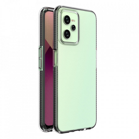 Прозрачен силиконов гръб с цветен кант Spring - Realme C35 черен