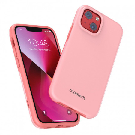 Противоударен гръб CHOETECH MFM Anti-drop MagSafe - iPhone 13 розов