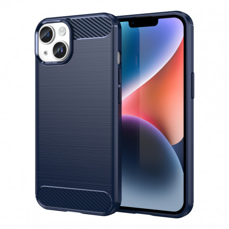 Силиконов гръб Carbon - iPhone 14 Plus син