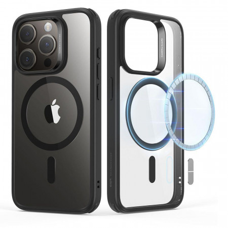 Силиконов гръб ESR Classic Hybrid Halolock MagSafe - iPhone 15 Pro Max прозрачен / черен - Img 1
