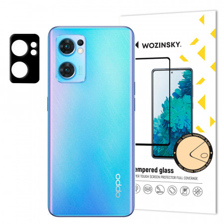 Стъклен протектор за камера с пълно покритие 9H WOZINSKY - OPPO Reno7 5G Camera