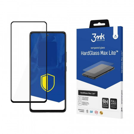 Стъклен протектор с пълно покритие 3mk Hard Glass Max Lite - Samsung Galaxy A53 5G с черна рамка