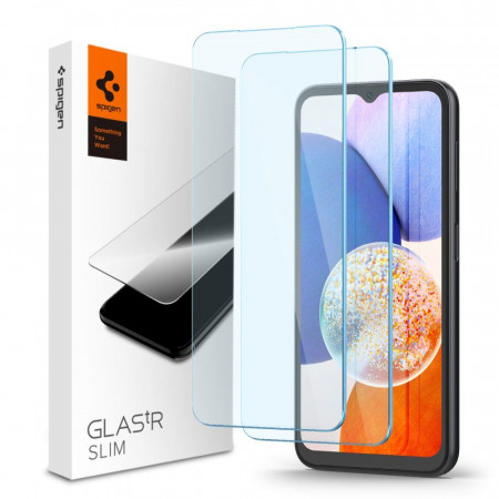 2 бр. закален стъклен протектор SPIGEN TR Slim - Samsung Galaxy A14 / A14 5G