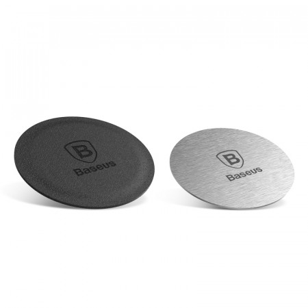 2 бр. самозалепващи се метални пластини за магнитни стойки Baseus Magnet Iron Suit 2x Iron Plate for Magnetic стойка за кола сребристи (ACDR-A0S)