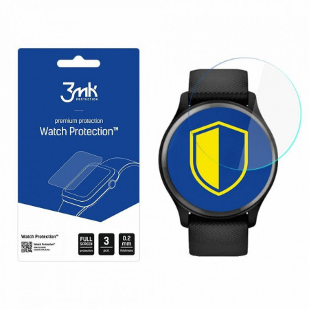 3 бр. гъвкав протектор с пълно покритие 3mk Watch Protection v. ARC+ - Garmin Vivomove Sport