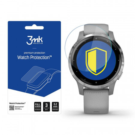 3 бр. гъвкав протектор с пълно покритие 3mk Watch Protection v. ARC+ - Garmin Vivoactive 4S