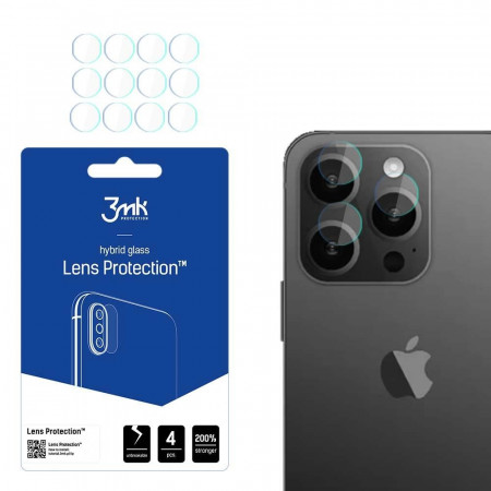 4 бр. гъвкав протектор за камера 3mk Lens Protection - iPhone 15 Pro