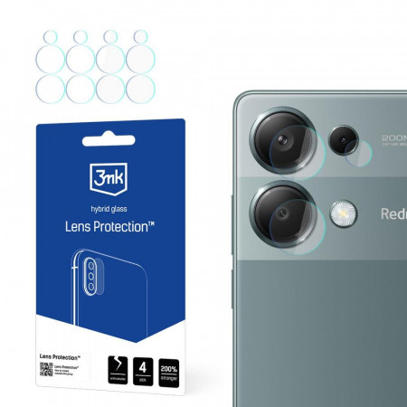 4 бр. гъвкав протектор за камера 3mk Lens Protection - Xiaomi Redmi Note 13 Pro