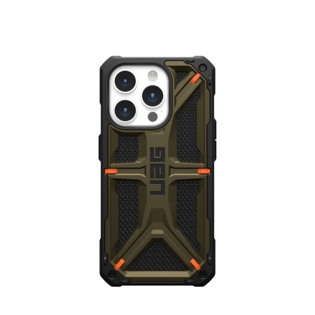 Армиран гръб UAG Monarch - iPhone 15 Pro зелен кевлар - Img 1