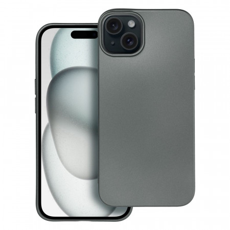 Бляскав гръб Metallic - iPhone 15 Plus сив