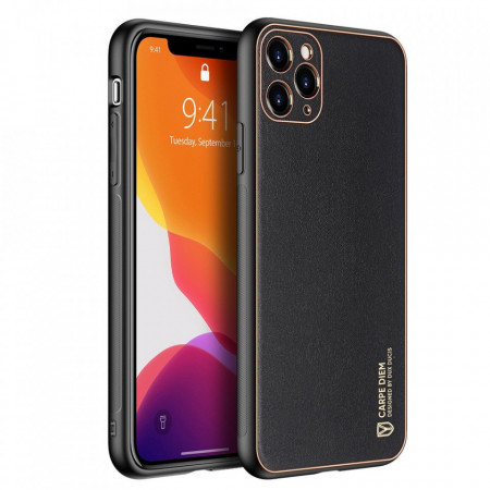 Гръб от еко кожа DUX DUCIS Yolo - iPhone 12 Pro черен