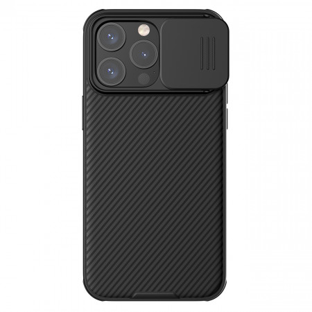 Гръб с подвижно покритие за камерата NILLKIN CamShield Pro с вграден магнит - iPhone 15 Pro Max черен