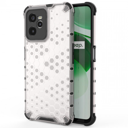 Гръб Honeycomb Armor със силиконов бъмпер - Realme C35 прозрачен - Img 1