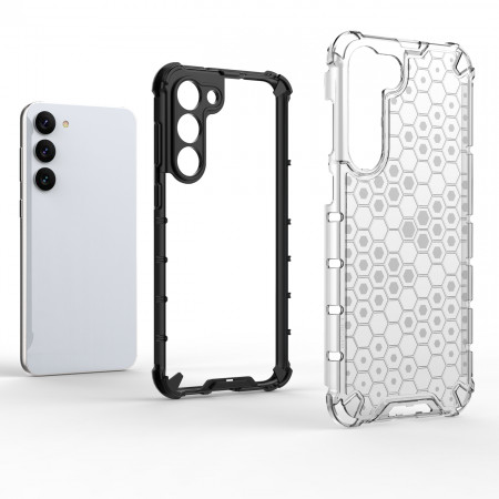 Гръб Honeycomb Armor със силиконов бъмпер - Samsung Galaxy S23+ прозрачен