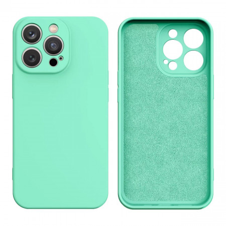 Гръб Silicone - iPhone 13 Pro Max мента