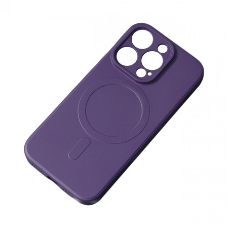 Гръб Silicone MagSafe - iPhone 15 Plus лилав