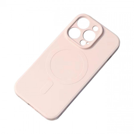 Гръб Silicone MagSafe - iPhone 15 Plus розов