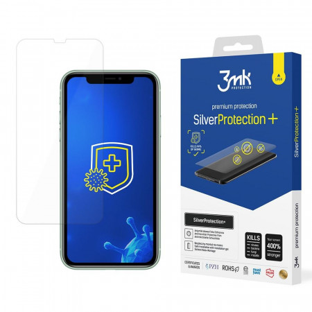 Гъвкав протектор с антимикробно покритие 3mk Silver Protection+ - iPhone XR / 11