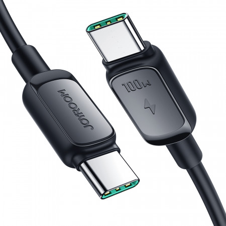 Кабел за зареждане и данни JOYROOM USB Type C към USB Type C 100W 1.2m S-CC100A14 черен