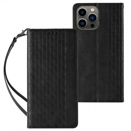 Калъф тип книга с връзка Magnet Strap - iPhone 13 Pro черен