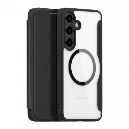 Калъф тип книга с прозрачен гръб DUX DUCIS Skin X Pro MagSafe - Samsung Galaxy S24+ черен - Img 1