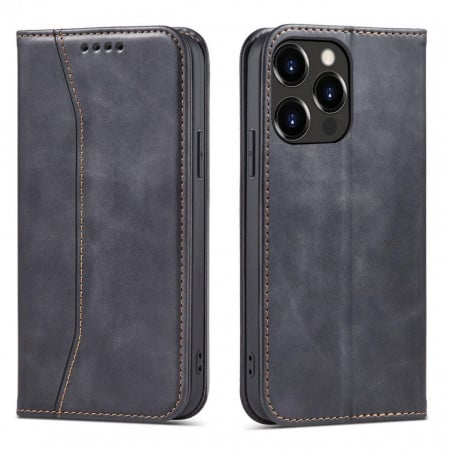 Калъф тип книга Magnet Fancy - iPhone 14 Plus черен