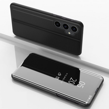 Огледален калъф тип книга Clear View - Samsung Galaxy S23 FE черен