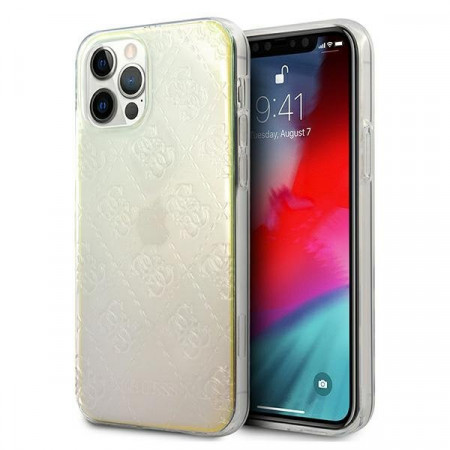 Оригинален гръб GUESS 4G 3D Pattern GUHCP12M3D4GIRBL - iPhone 12 / 12 Pro преливащ