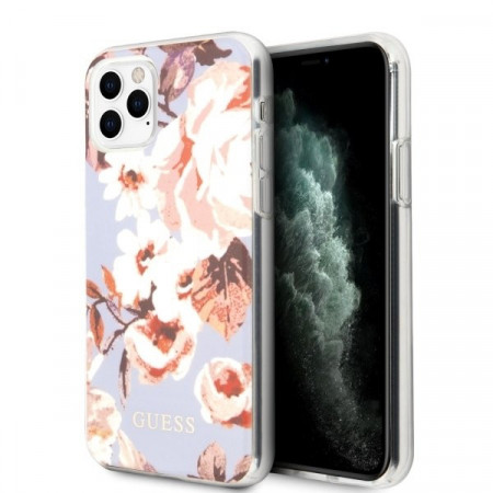 Оригинален гръб GUESS Flower GUHCN65IMLFL02 - iPhone 11 Pro Max лилав