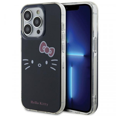 Оригинален гръб Hello Kitty IML Kitty Face - iPhone 15 Pro Max черен