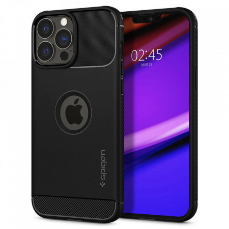 Оригинален гръб SPIGEN Rugged Armor - iPhone 13 Pro черен мат