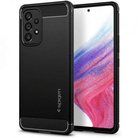 Оригинален гръб SPIGEN Rugged Armor - Samsung Galaxy A53 5G черен мат