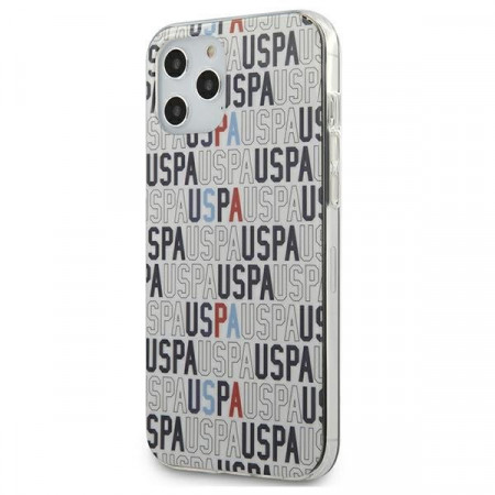 Оригинален гръб US POLO Logo Mania USHCP12LPCUSPA6 - iPhone 12 Pro Max бял - Img 1