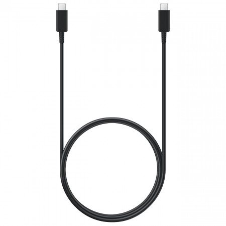 Оригинален кабел за зареждане и данни SAMSUNG USB Type C към USB Type C 5A 480Mb/s 1.8m черен (EP-DX510JBEGEU)