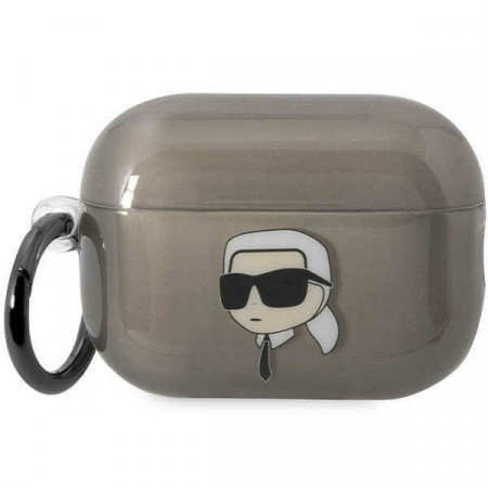 Оригинален калъф за слушалки Karl LAGERFELD Ikonik Karl KKLAP2HNIKTCK - AirPods Pro 2 черен