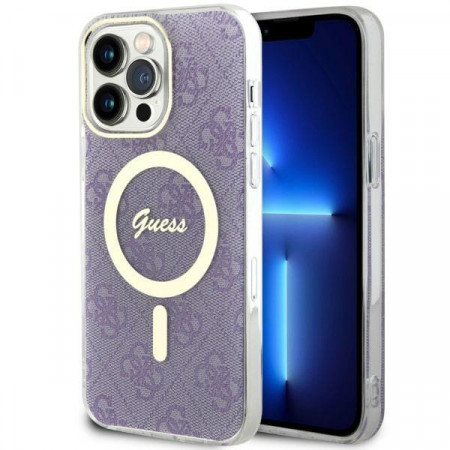 Оригинален твърд гръб GUESS 4G GUHMP14XH4STU - iPhone 14 Pro Max лилав