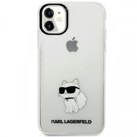 Оригинален твърд гръб KARL LAGERFELD Ikonik Choupette KLHCN61HNCHTCT - iPhone 11 прозрачен