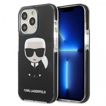 Оригинален твърд гръб KARL LAGERFELD Ikonik Karl KLHCP13LTPEIKK - iPhone 13 Pro черен