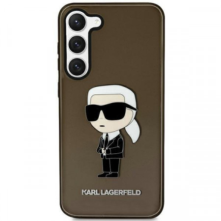 Оригинален твърд гръб KARL LAGERFELD Ikonik KARL LAGERFELD KLHCS23SHNIKTCK - Samsung Galaxy S23 черен
