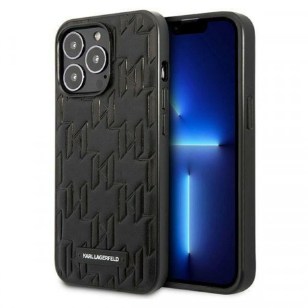 Оригинален твърд гръб KARL LAGERFELD Monogram Plaque KLHCP13LMNMP1K - iPhone 13 Pro черен